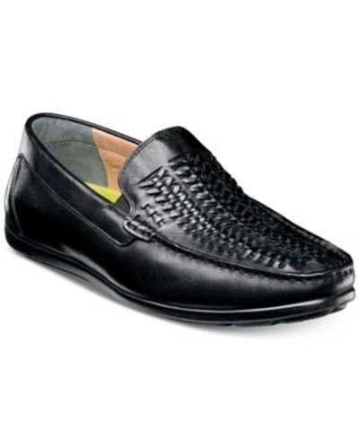 Shop Florsheim Men's Draft Woven Slip-ons Men's Shoes In Black Woven