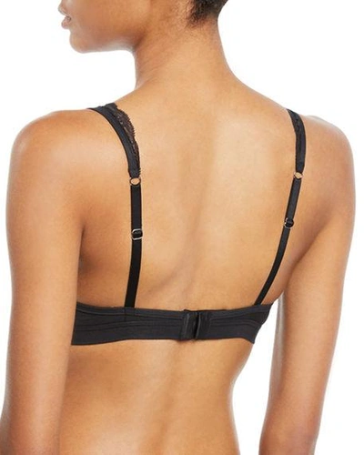 Hanro Sensation Soft Cup Stretch-cotton Bra In Black
