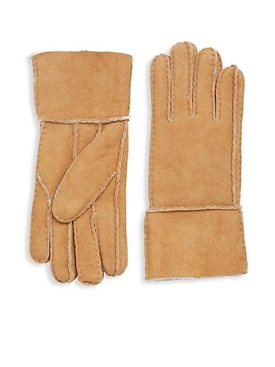 Shop Surell Shearling Gloves In Grey