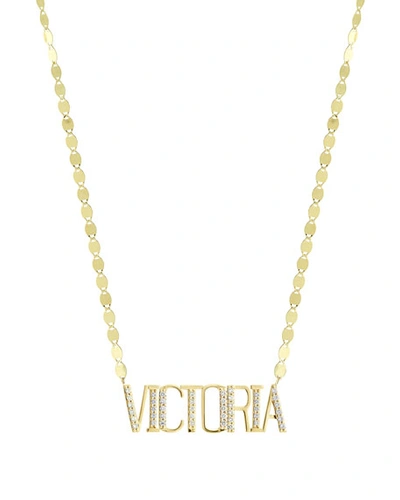 Shop Lana Gold Personalized Eight-letter Pendant Necklace W/ Diamonds