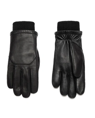 Canada Goose Workman Leather Tech Gloves In Black
