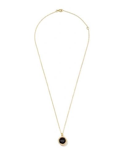 Shop Ippolita Small Pendant Necklace In 18k Gold With Diamonds In Blue/white