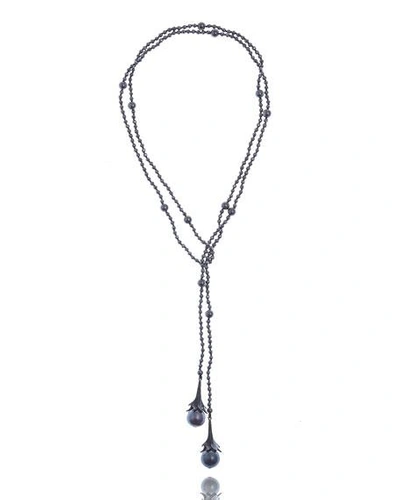 Shop M.c.l By Matthew Campbell Laurenza Multi-pearl & Hematite Beaded Necklace In Black/white