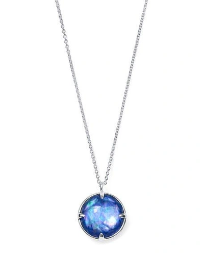 Shop Ippolita Rock Candy Silver Pendant Necklace In Hematite Doublet, 31" In Royal