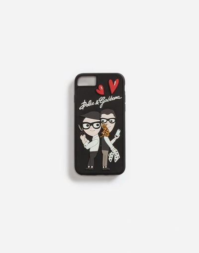Shop Dolce & Gabbana Iphone X Cover With Rubber Patches Of The Designers In Multicolor