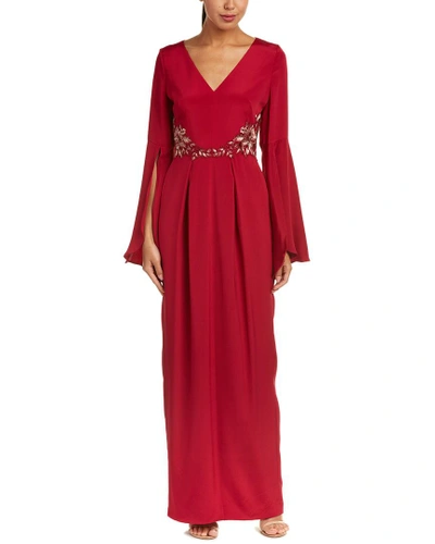 Shop Theia Silk In Red