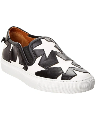 Shop Givenchy Star Leather Sneaker In Black