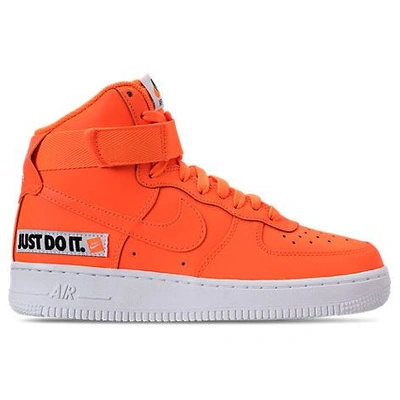 Shop Nike Women's Air Force 1 High Lx Leather Casual Shoes, Orange