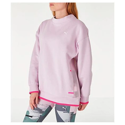 Shop Puma Women's Chase Crew Sweatshirt, Pink