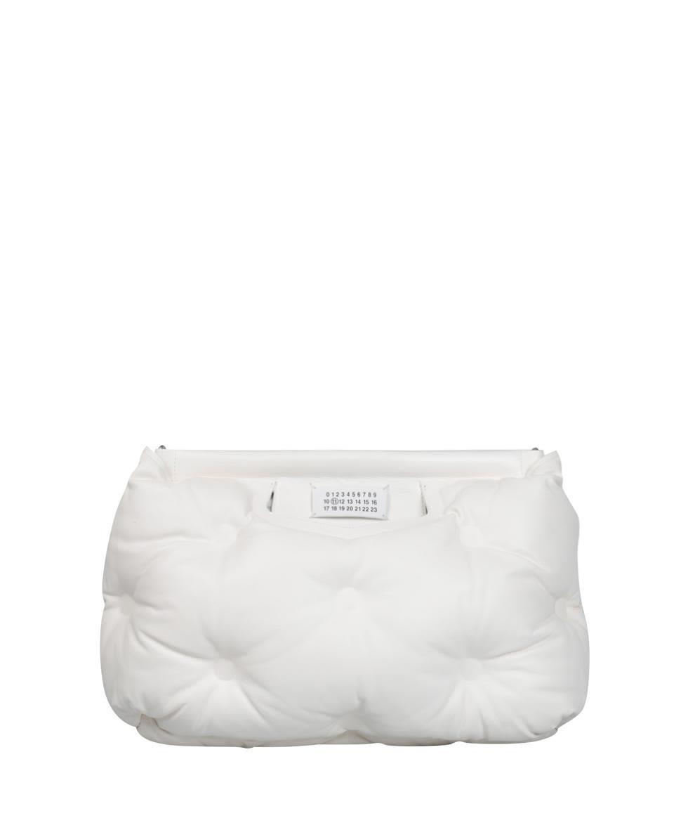 Maison Margiela Glam Slam Medium Leather Bag In Bianco | ModeSens