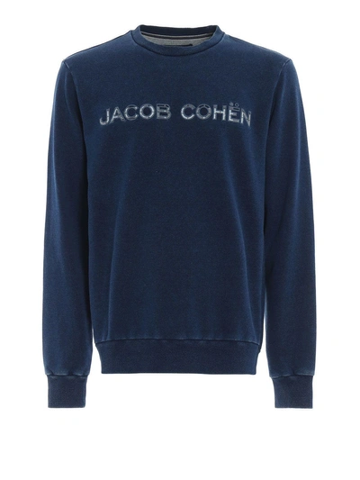 Shop Jacob Cohen Slim Fit Sweater In Denim Blue