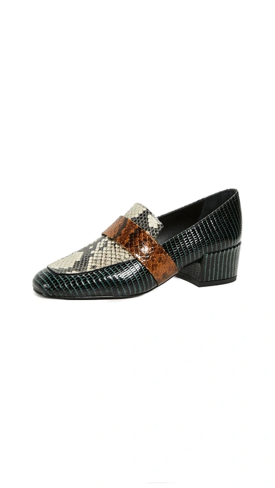 Shop Freda Salvador Rock Mid Heel Loafers In Tri Color