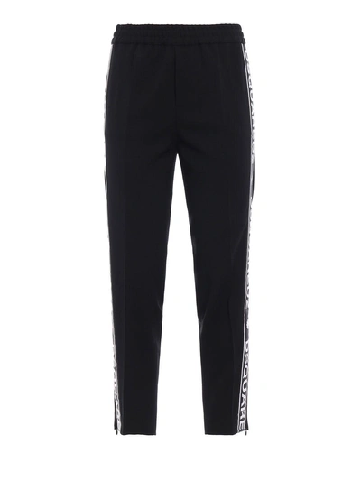 Shop Dsquared2 Logo Stripe Track Pants In Black