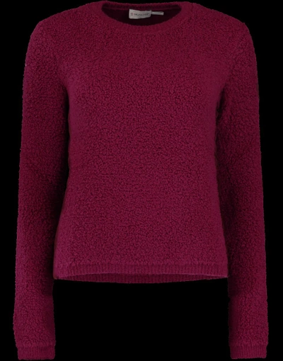 Shop Moncler Knit Sweater In Berry