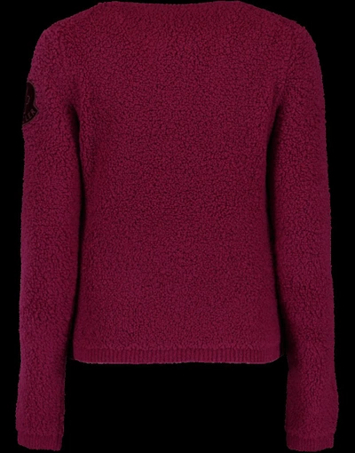 Shop Moncler Knit Sweater In Berry