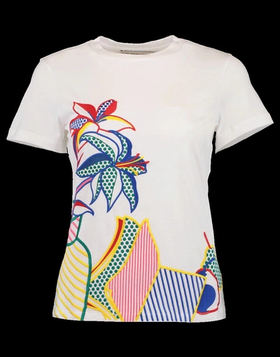 Shop Mary Katrantzou Iven Floral Embroidered T-shirt In Pop-art