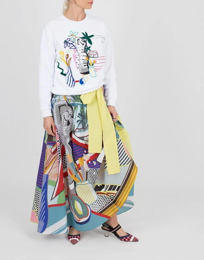 Shop Mary Katrantzou Camille Printed Skirt In Pop-art