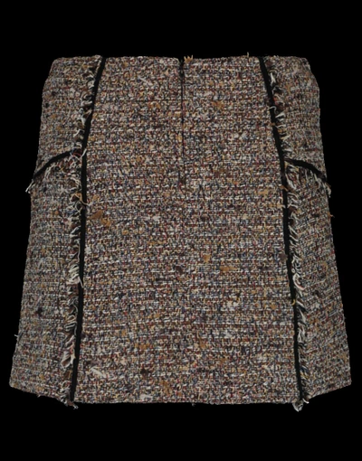 Shop Veronica Beard Starck Tweed Skirt In Brown