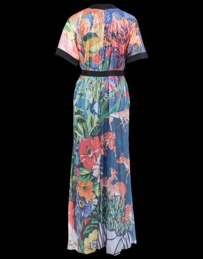 Shop Mary Katrantzou Natalia Kimono Dress In Collage