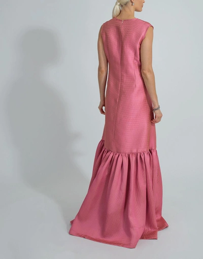 Shop Alexis Mabille Flounce Hem Dress In Rose