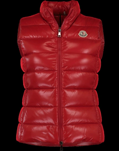 Shop Moncler Ghany Gilet Puffer Vest In Red