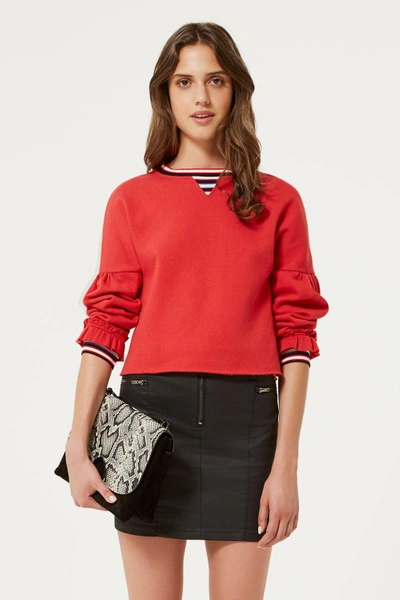 Shop Rebecca Minkoff Red Stripped Sweatshirt | Red Jewel Sweatshirt |