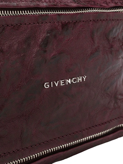 Shop Givenchy Logo Zipped Crossbody Bag - Red