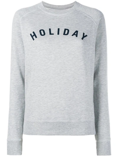 Shop Holiday Logo Cotton Sweatshirt - Grey