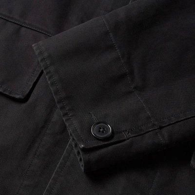 Shop Mhl By Margaret Howell Flap Pocket Jacket In Black