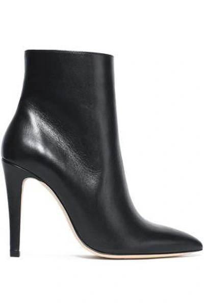 Shop Alexa Chung Woman Leather Ankle Boots Black