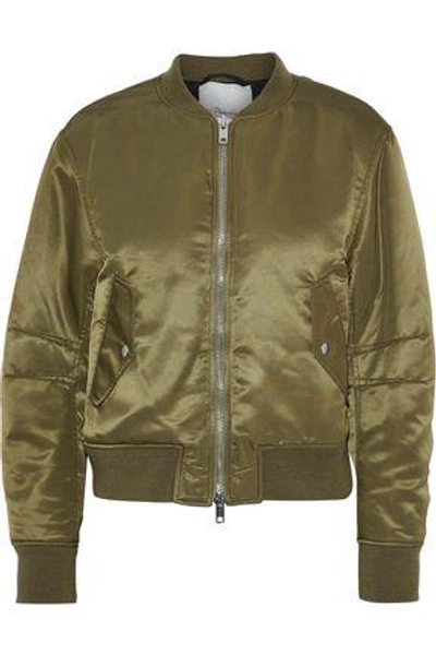 Shop 3.1 Phillip Lim / フィリップ リム Woman Lace-up Satin Bomber Jacket Army Green