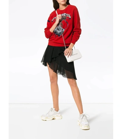 Shop Givenchy Red Sagittarius Sign Print Cotton Sweatshirt