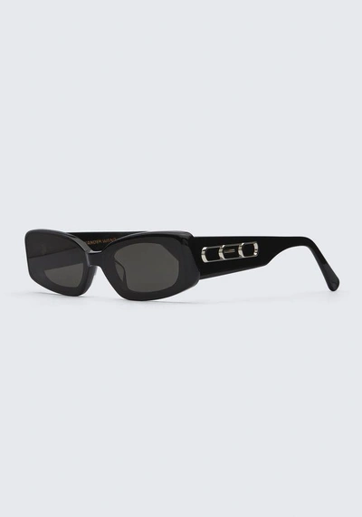 Alexander Wang Ceo Sunglasses In Black | ModeSens