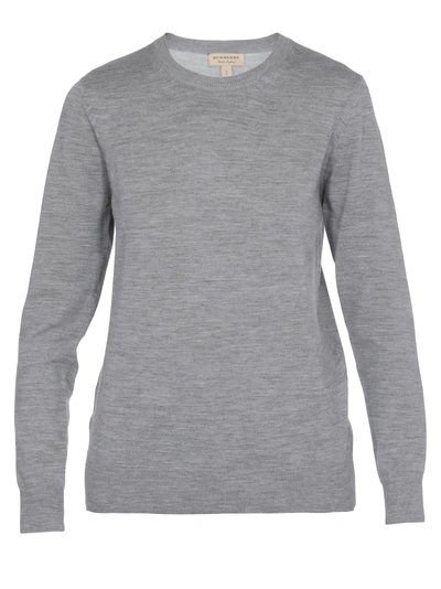 Shop Burberry Viar Sweater In Mid Grey Melange