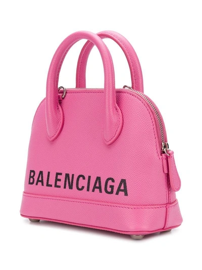 Shop Balenciaga Ville Top Handle Bag In Pink