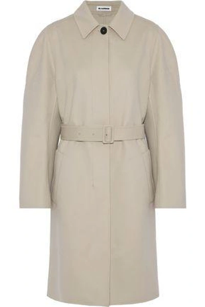 Shop Jil Sander Woman Davenport Wool And Cashmere-blend Trench Coat Neutral