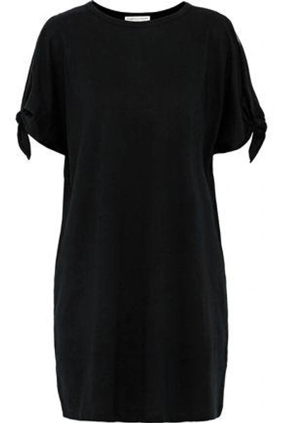 Shop Rebecca Minkoff Woman Syringa Cutout Cotton-jersey Mini Dress Black