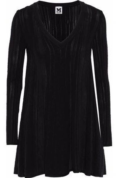Shop M Missoni Woman Stretch-knit Mini Dress Black