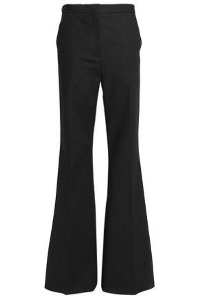 Shop Rochas Woman Cotton-blend Flared Pants Black