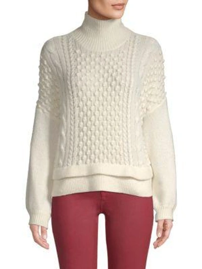 Shop Frame Nubby Wool-blend Jumper In Off White