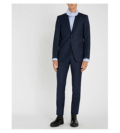 Shop Tiger Of Sweden Slim-fit Kid Mohair Suit In Royal Blue