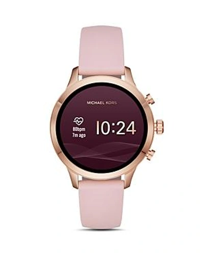 Shop Michael Kors Runway Touchscreen Smartwatch, 41mm In Black/pink