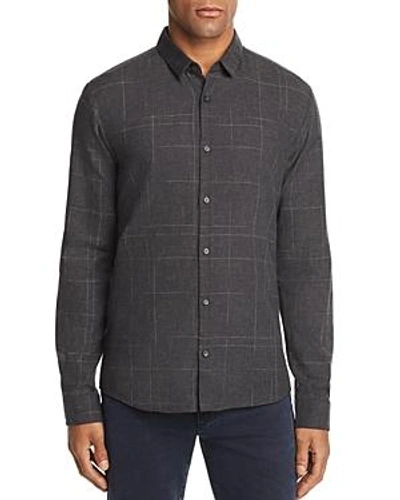 Shop Hugo Ero Flannel Plaid Extra Slim Fit Button-down Shirt In Charcoal