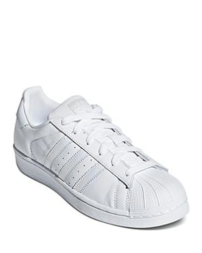 Shop Adidas Originals Women's Superstar Lace-up Leather Sneakers In White