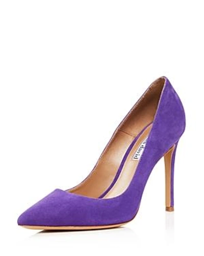 Shop Charles David Women's Caleesi Suede Pointed Toe High-heel Pumps In Lilac