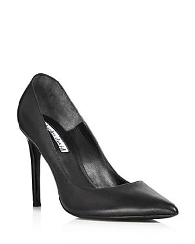 Shop Charles David Women's Caleesi Leather Pointed Toe High-heel Pumps In Black