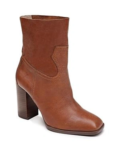 Shop Splendid Women's Nero Leather Block Heel Booties In Tan
