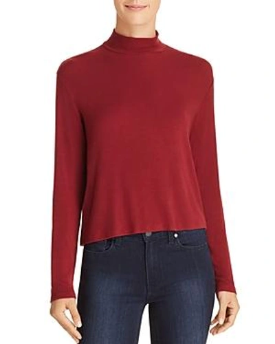 Shop Splendid Eastsider Rib-knit Top In Ruby