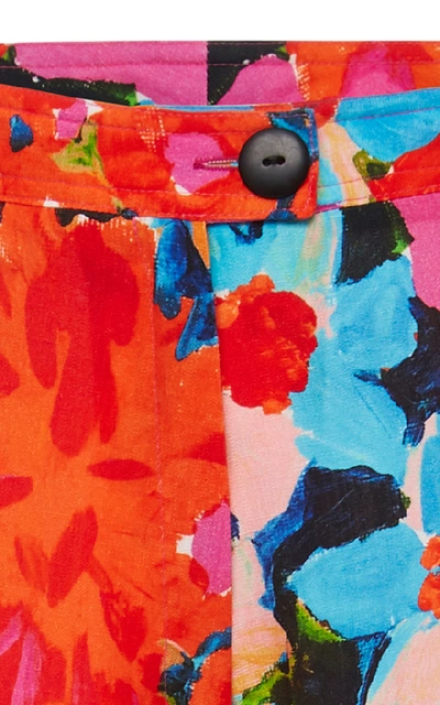 Shop Mara Hoffman Arlene Floral-print Cropped Flared Pants