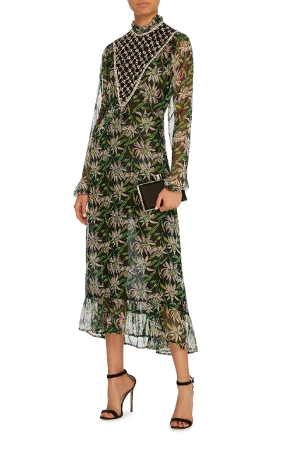 Shop Dodo Bar Or Angelina Embroidered Bib Dress In Floral